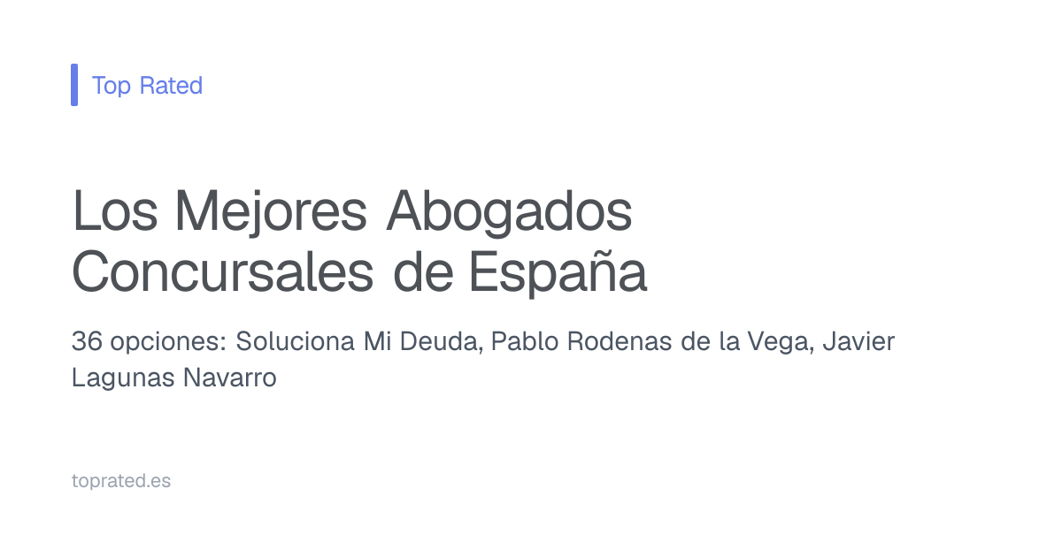 Los Mejores Abogados Concursales de España | Ranking 2026